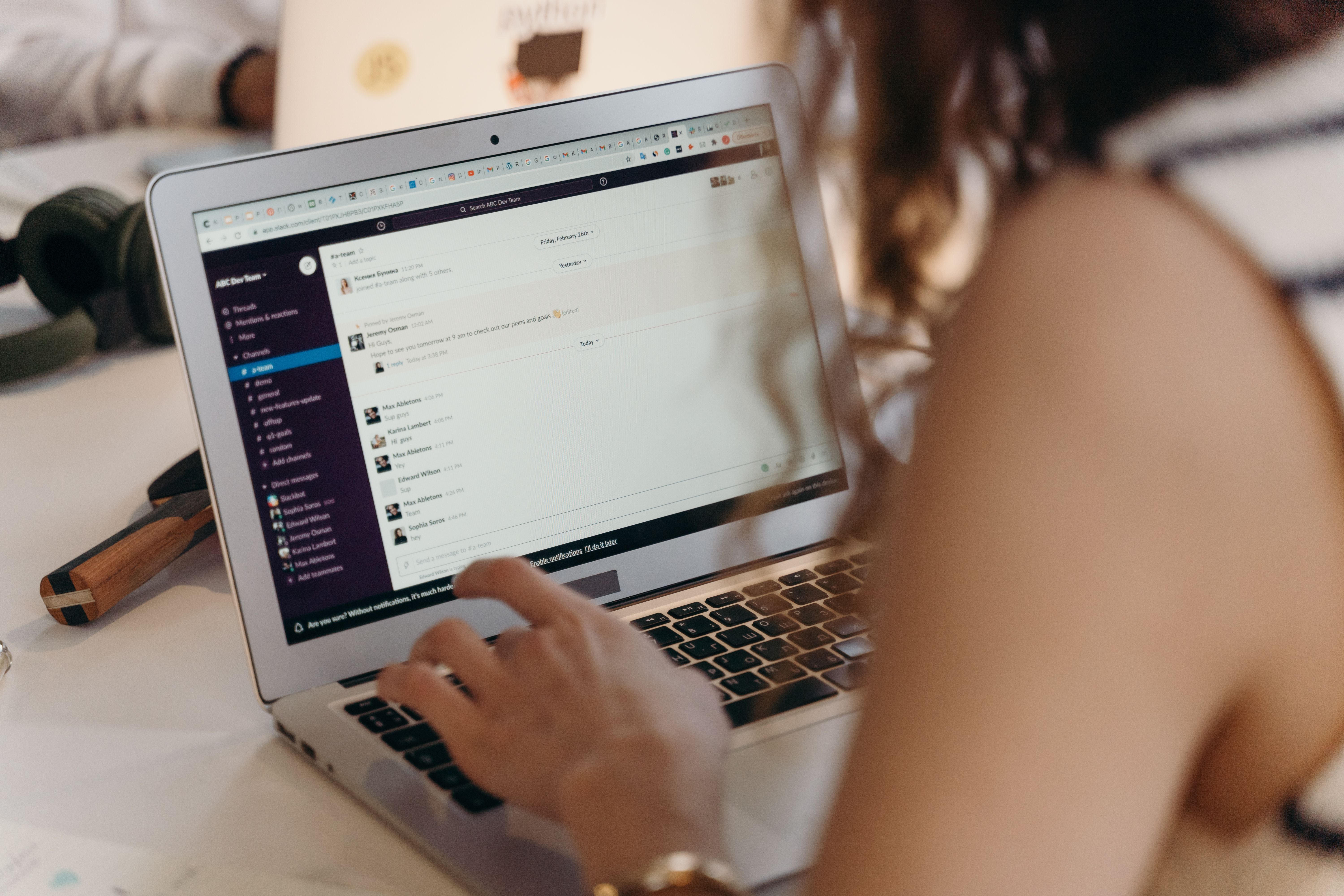 Merchant processing a payment on a laptop virtual terminal